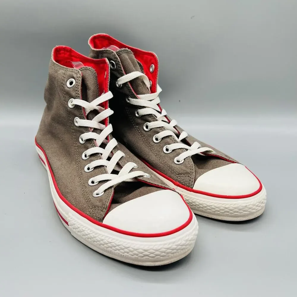 Converse Shoes Mens 12 Brown Canvas Chuck Taylor All Star High Top Sneakers